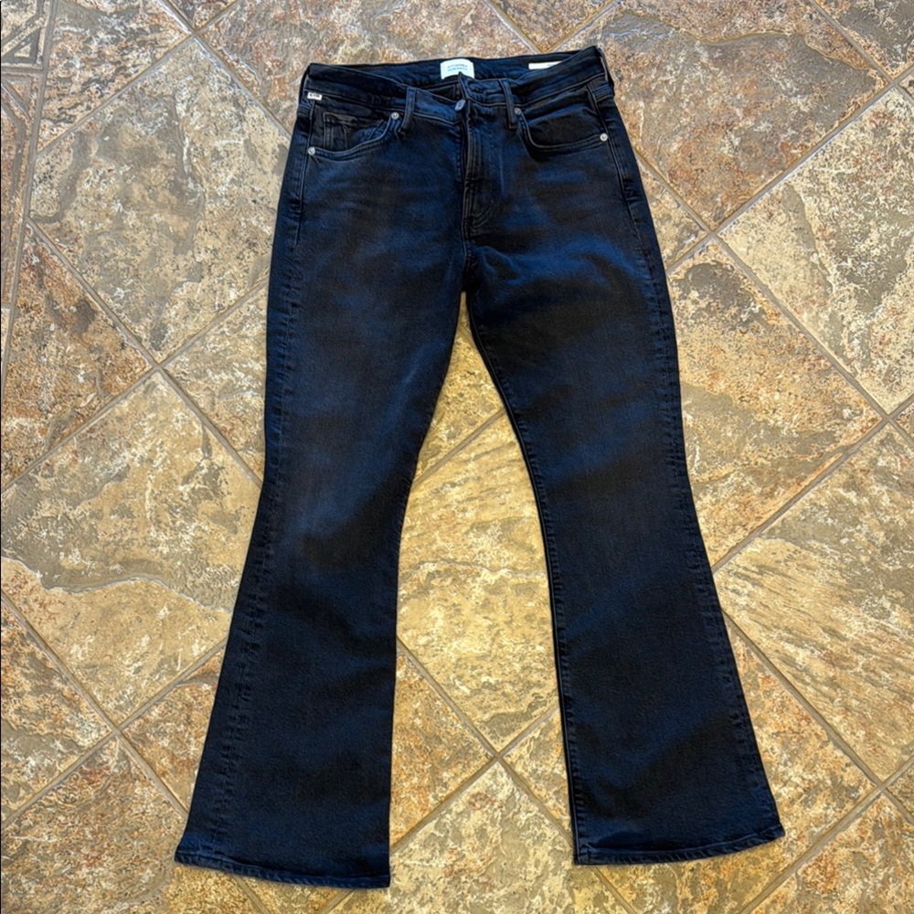Citizens Of Humanity Black Flare Wide Leg Jeans 28.   Excellent condition